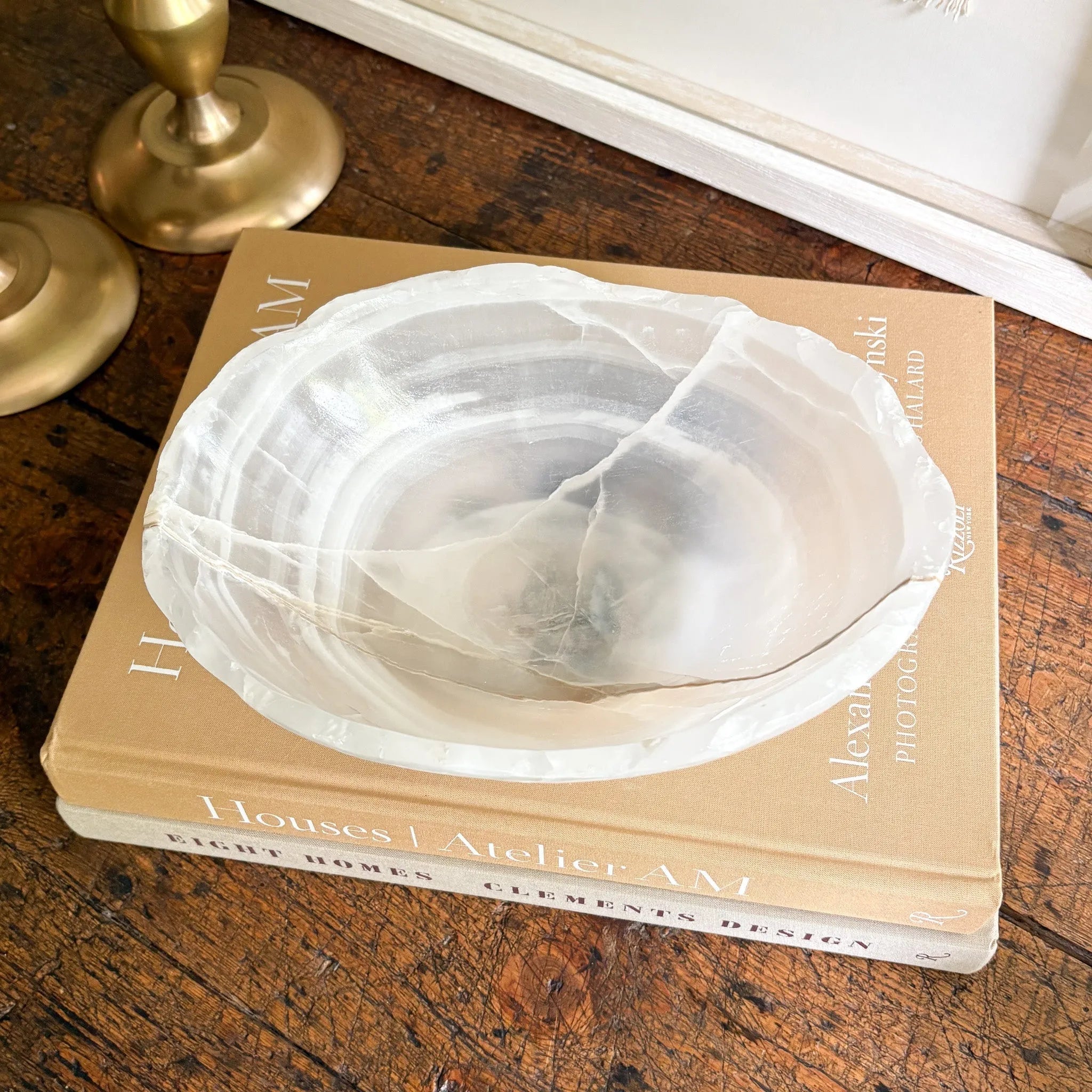Hand Carved White Onyx Bowl
