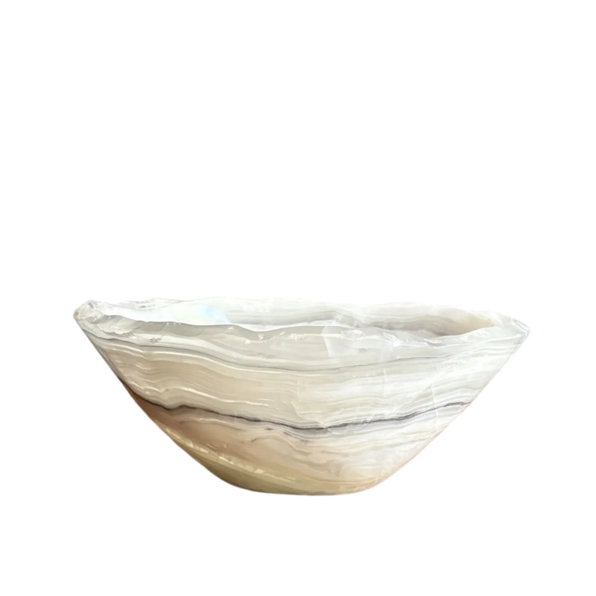 Hand Carved White Onyx Bowl - The Mayfair Hall