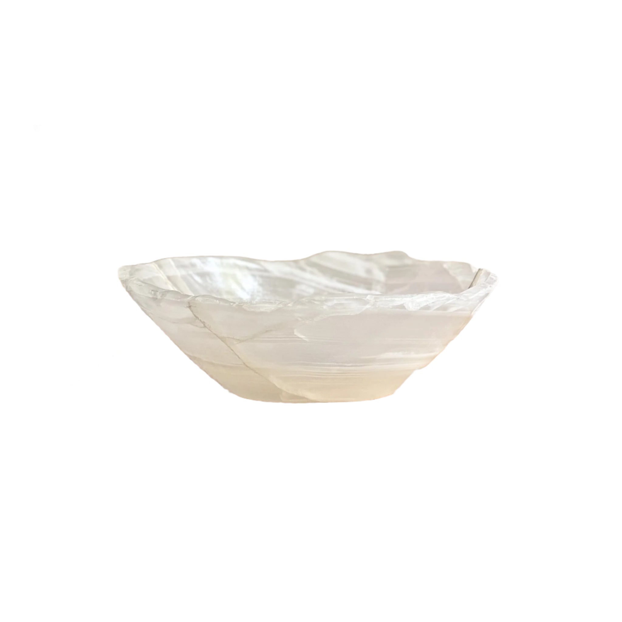 Hand Carved White Onyx Bowl