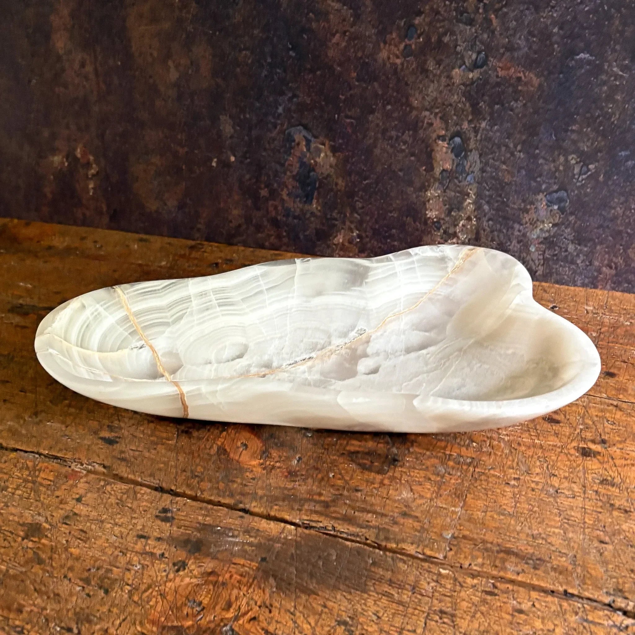 Hand Carved White Onyx Bowl - The Mayfair Hall