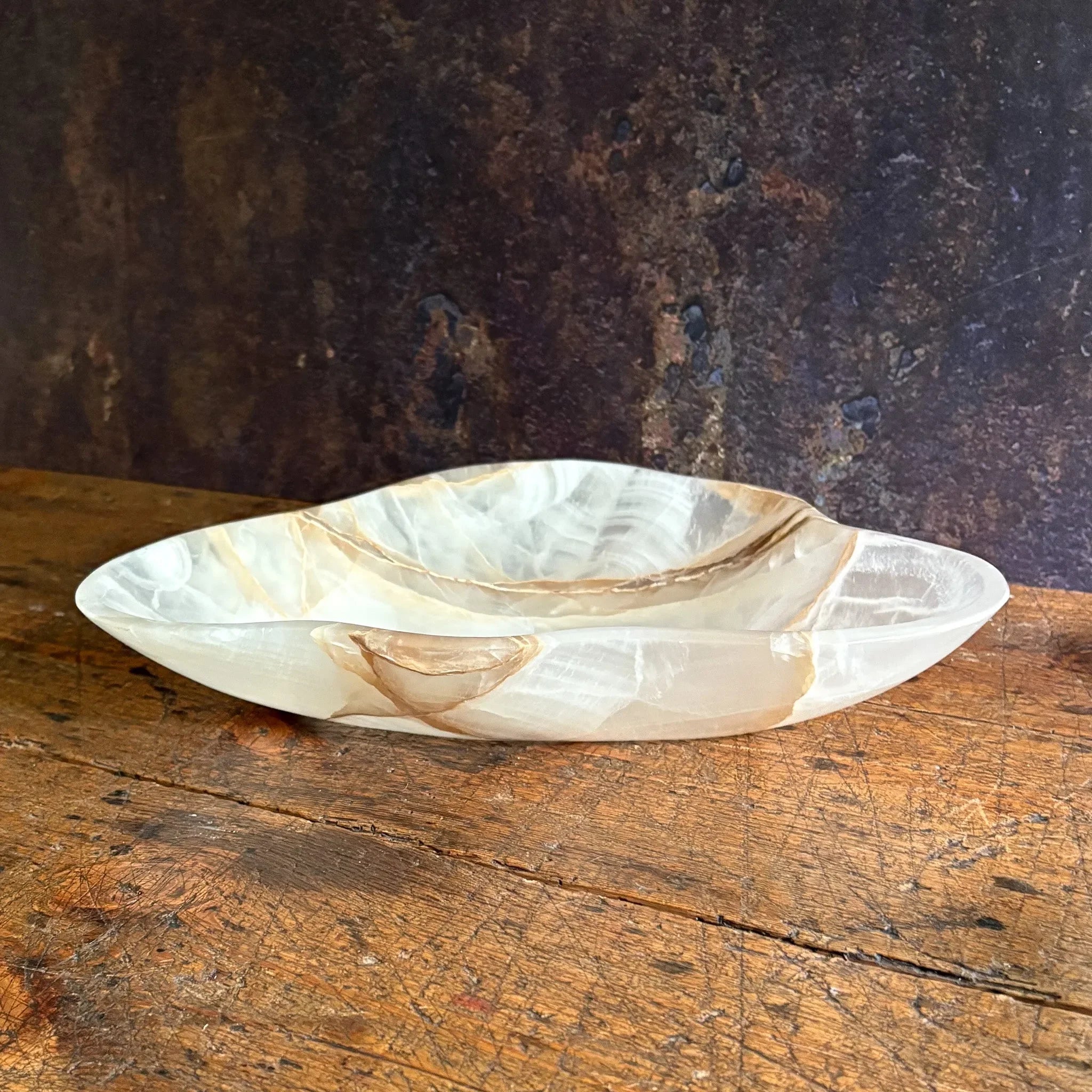 Hand Carved White Onyx Bowl - The Mayfair Hall