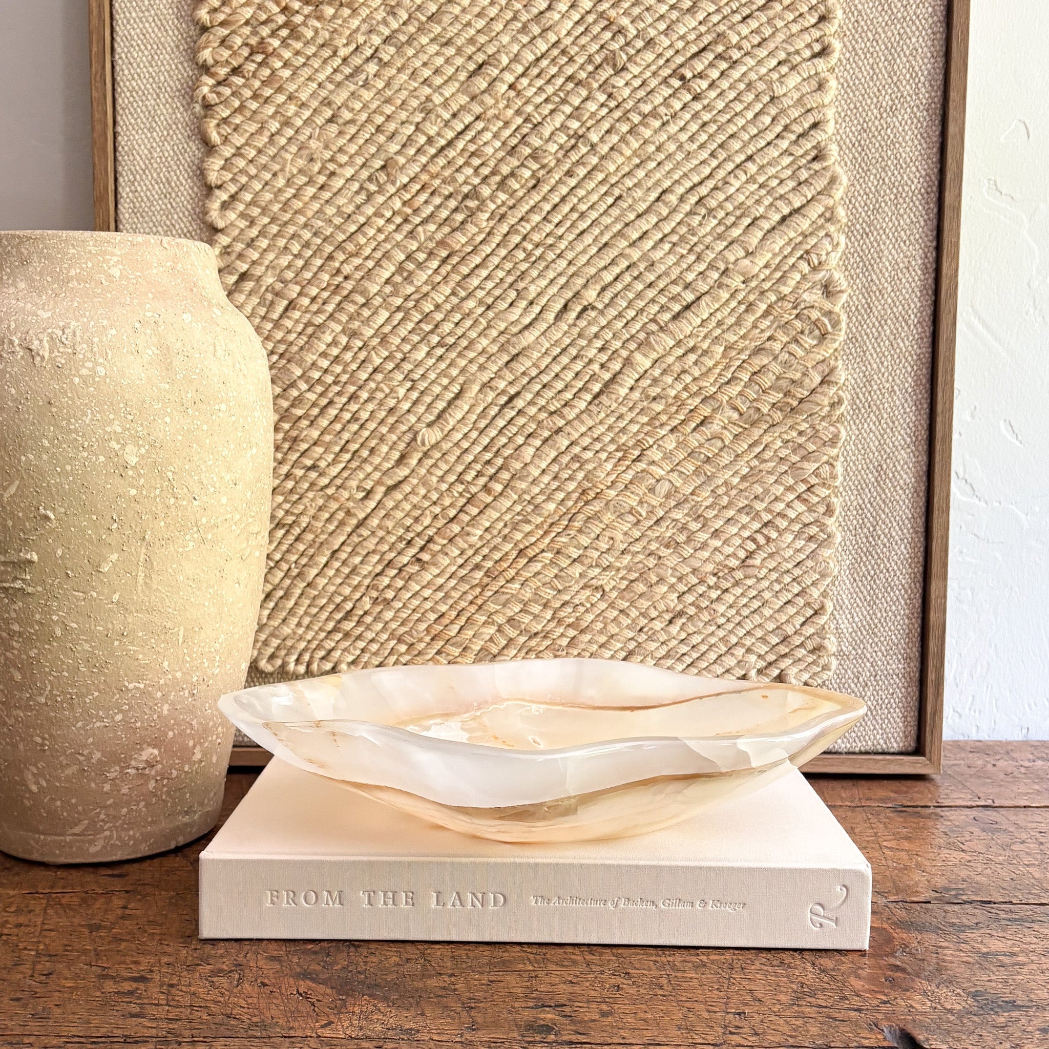 Hand Carved White Onyx Bowl