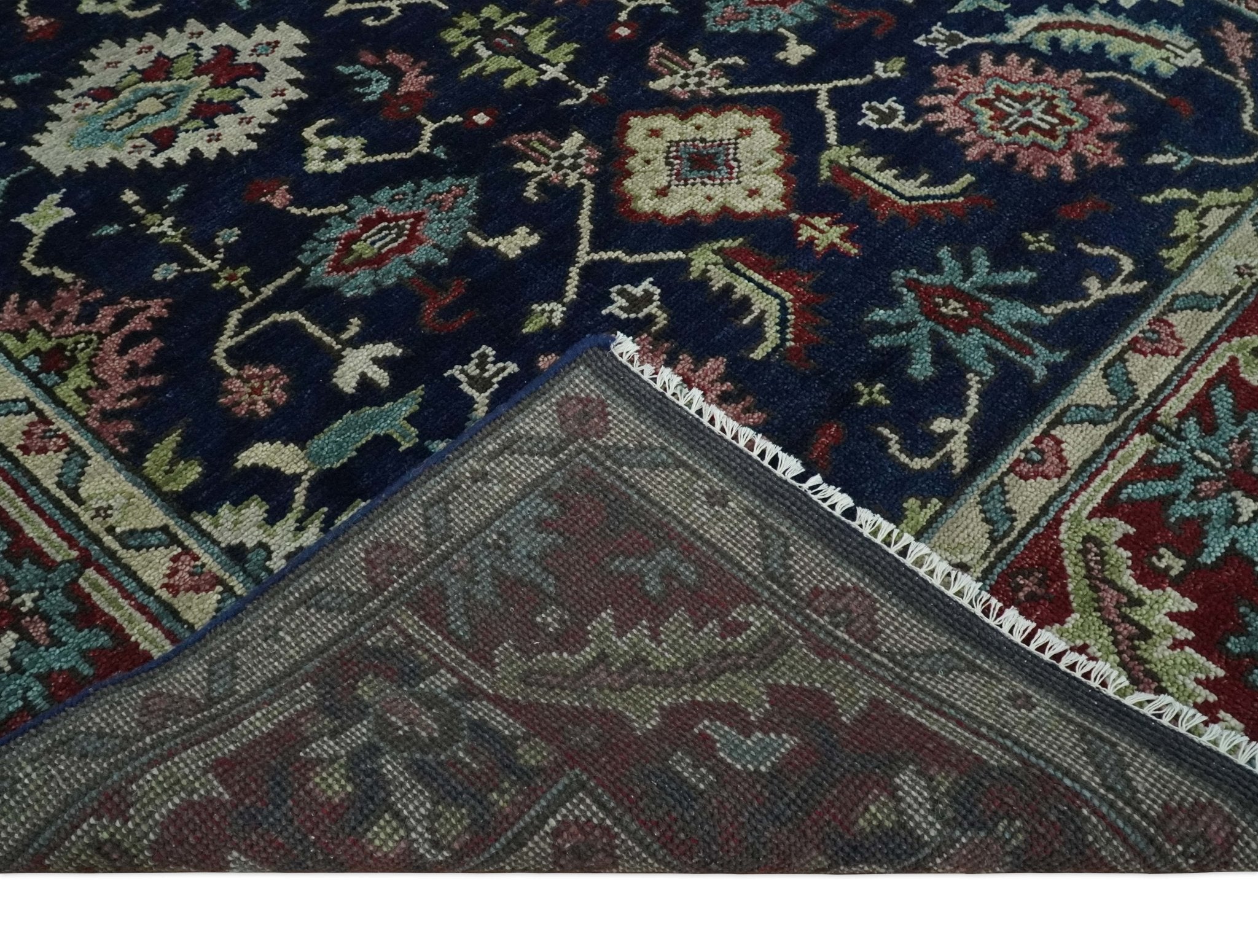 Hand Knotted 8x10, 9x12, 10x14 and 12x15 Black, Rust and Beige Antique Oushak Wool Area Rug | TRDCP1122 - The Rug Decor