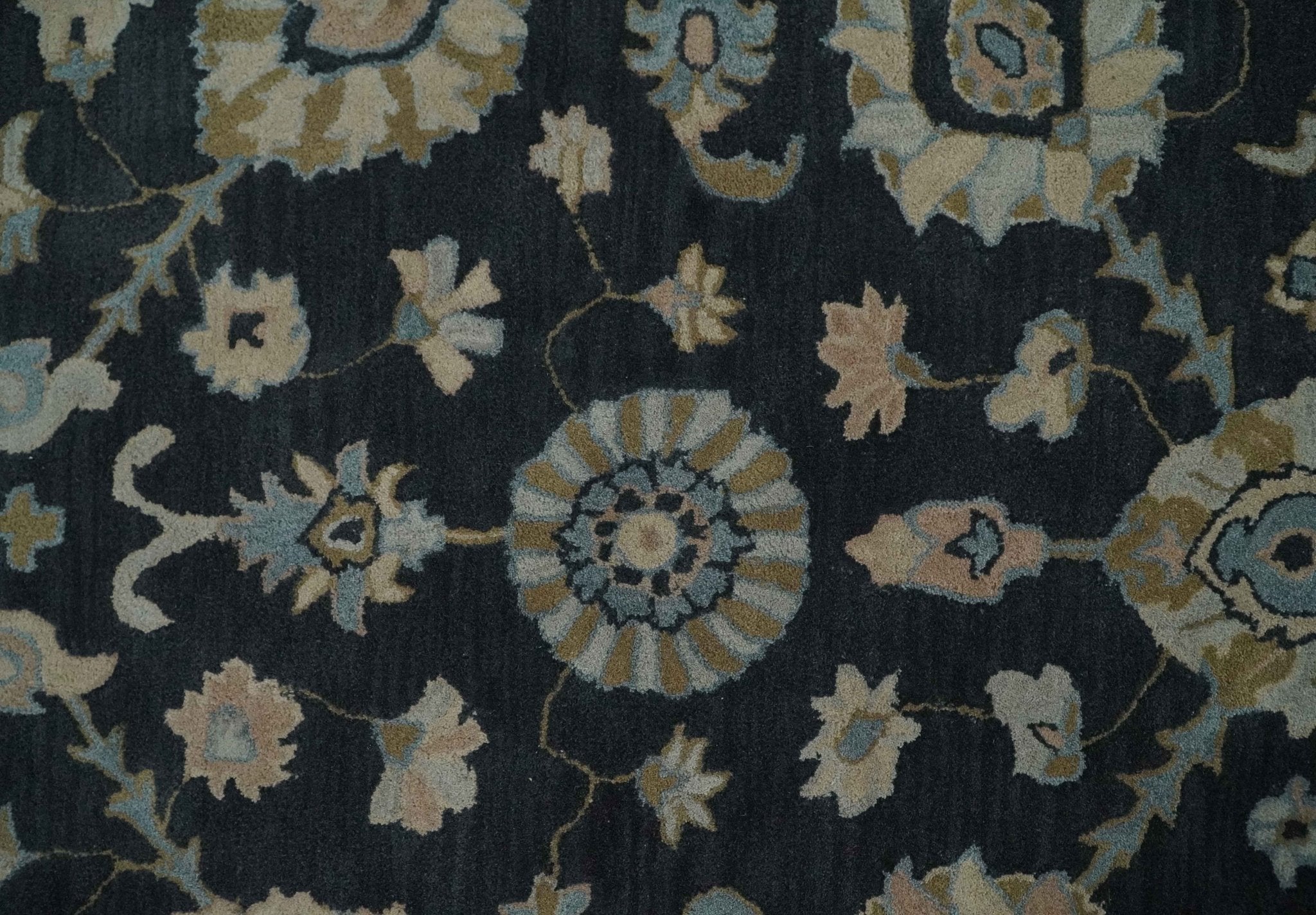 Hand Tufted Black and Silver Modern Turkish Oushak Style Rug, Kids, Living Room and Bedroom Rug | TRD6501 - The Rug Decor