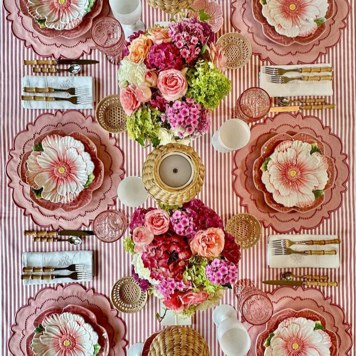 HARMONY PINK ROUND FABRIC PLACEMAT