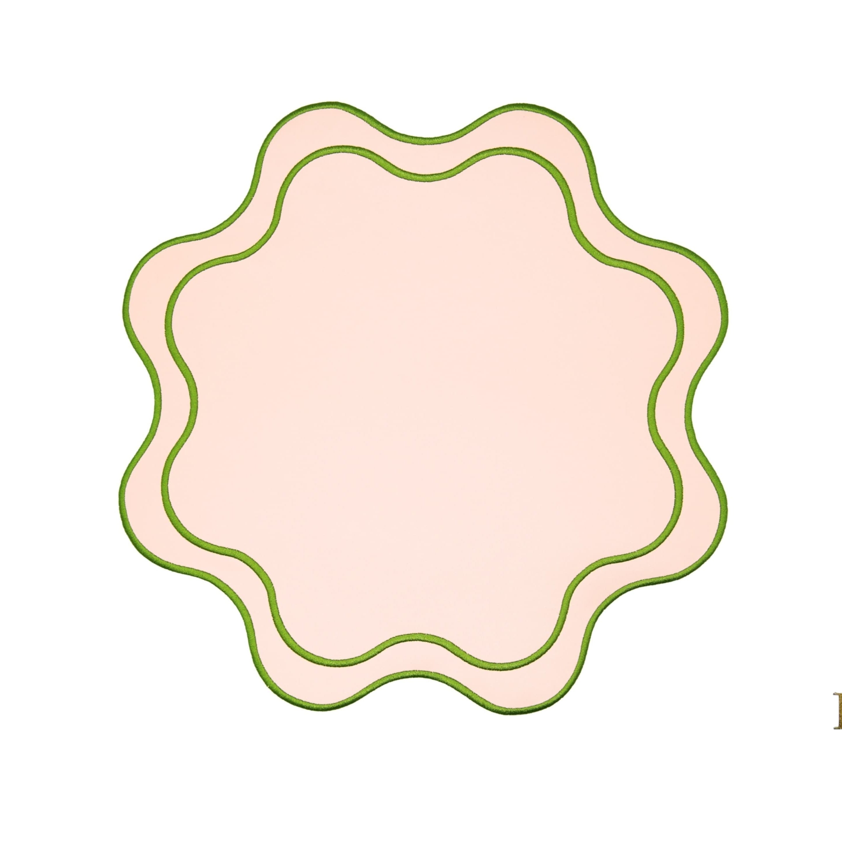 HAVEN PINK WAVY EDGE FAUX LEATHER PLACEMAT