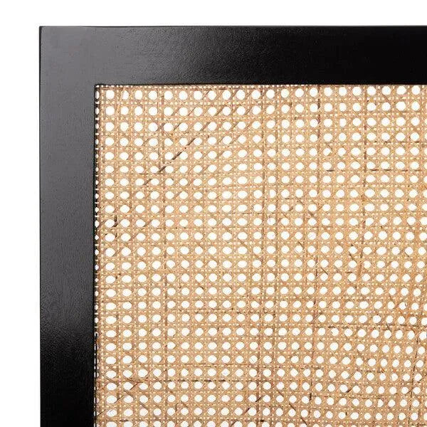 Safavieh Vienna Black Wood Cane Headboard