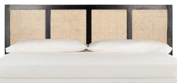 Safavieh Vienna Black Wood Cane Headboard