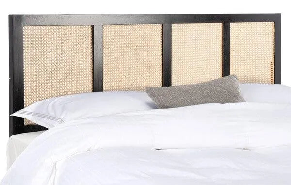 Safavieh Vienna Black Wood Cane Headboard