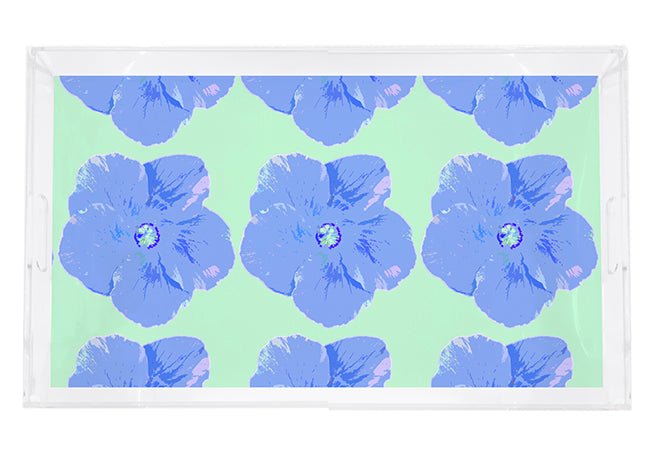 Hibiscus Clematis 22.5X14.5 Acrylic Tray
