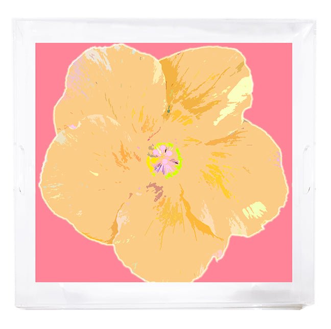 Hibiscus Pink 18x18 Acrylic Tray