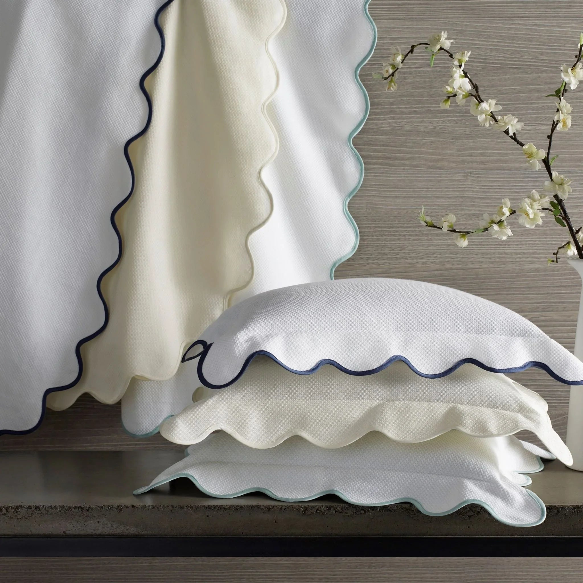 Honeycomb Sham (Scalloped Flange) - The Mayfair Hall