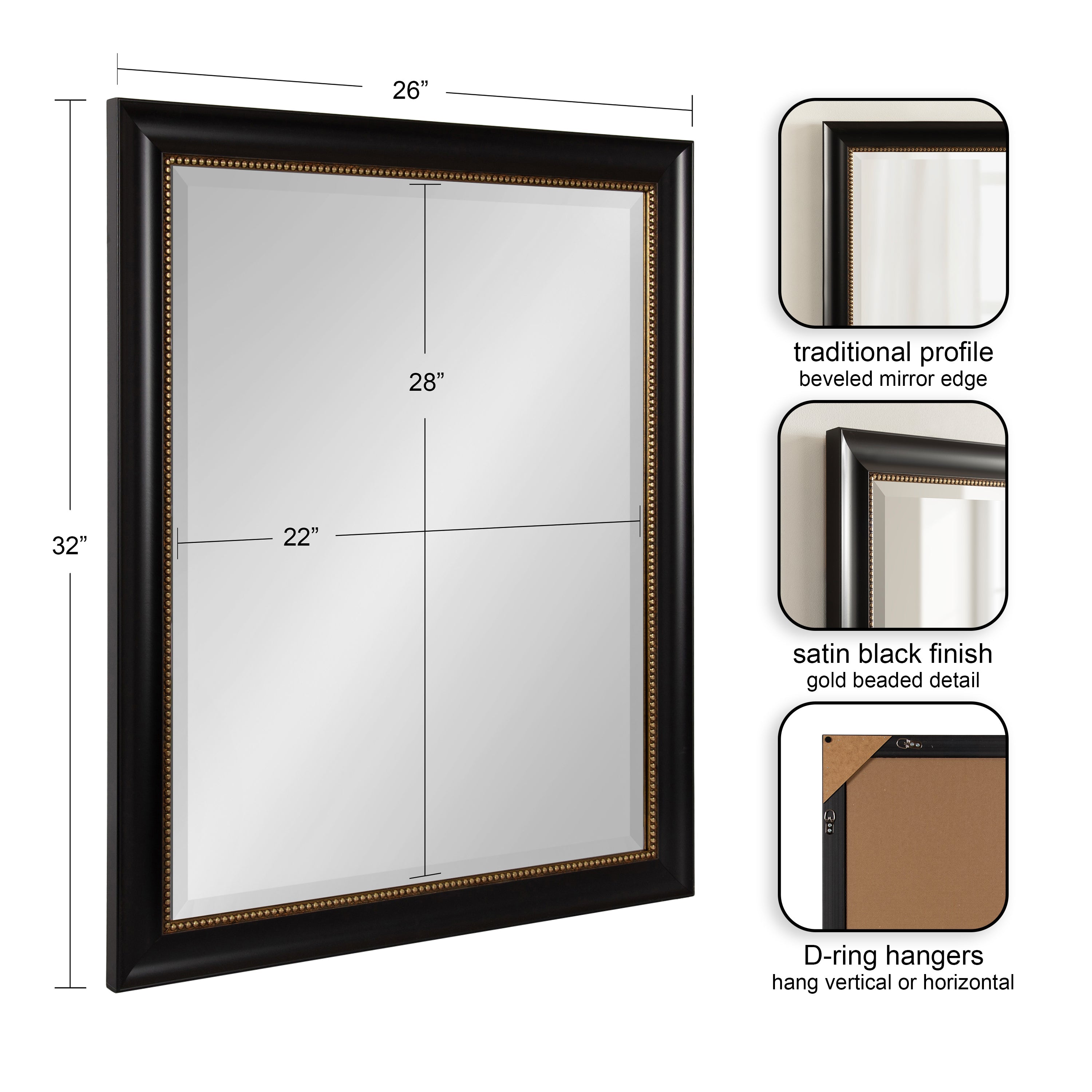 Parodi Rectangle Bathroom Wall Mirror