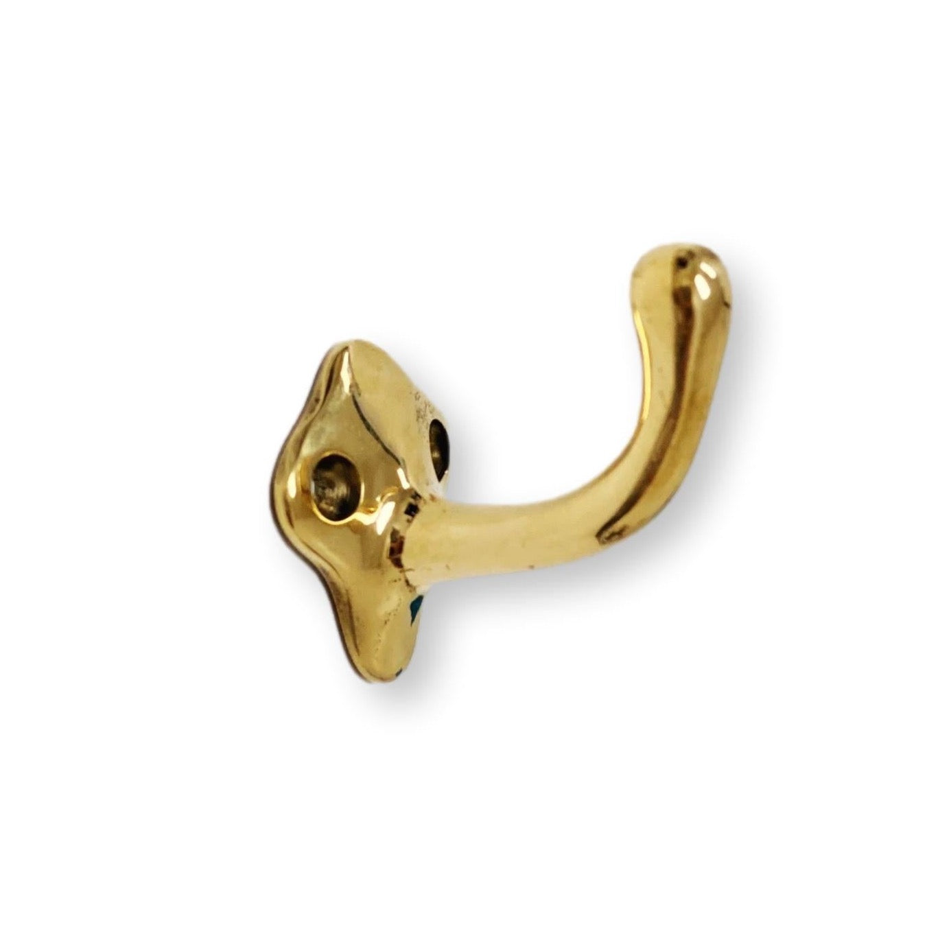 Unlacquered Brass "Louie Style 2" Wall Coat and Hat Hook