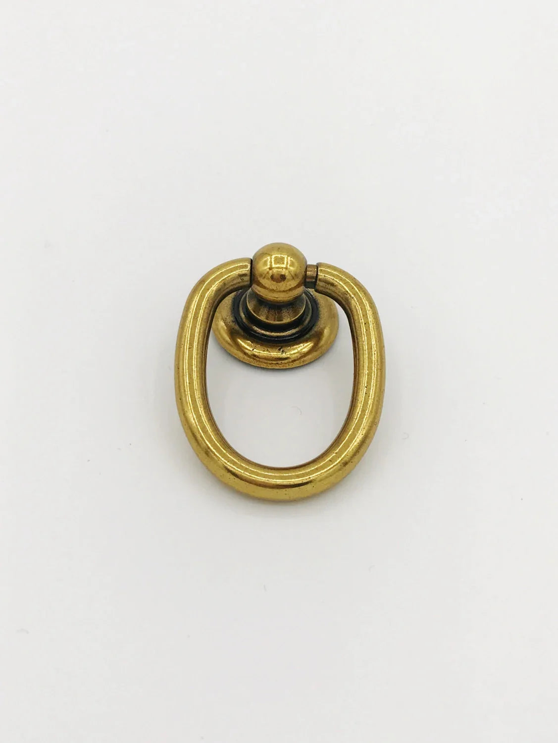 Ring Pulls "Oval" Bail Antique Brass Drawer Pulls
