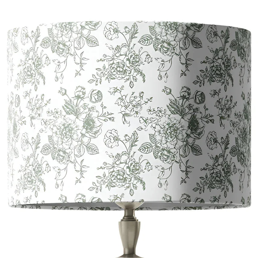 Green Toile Lampshade in Rosecrest - The Mayfair Hall