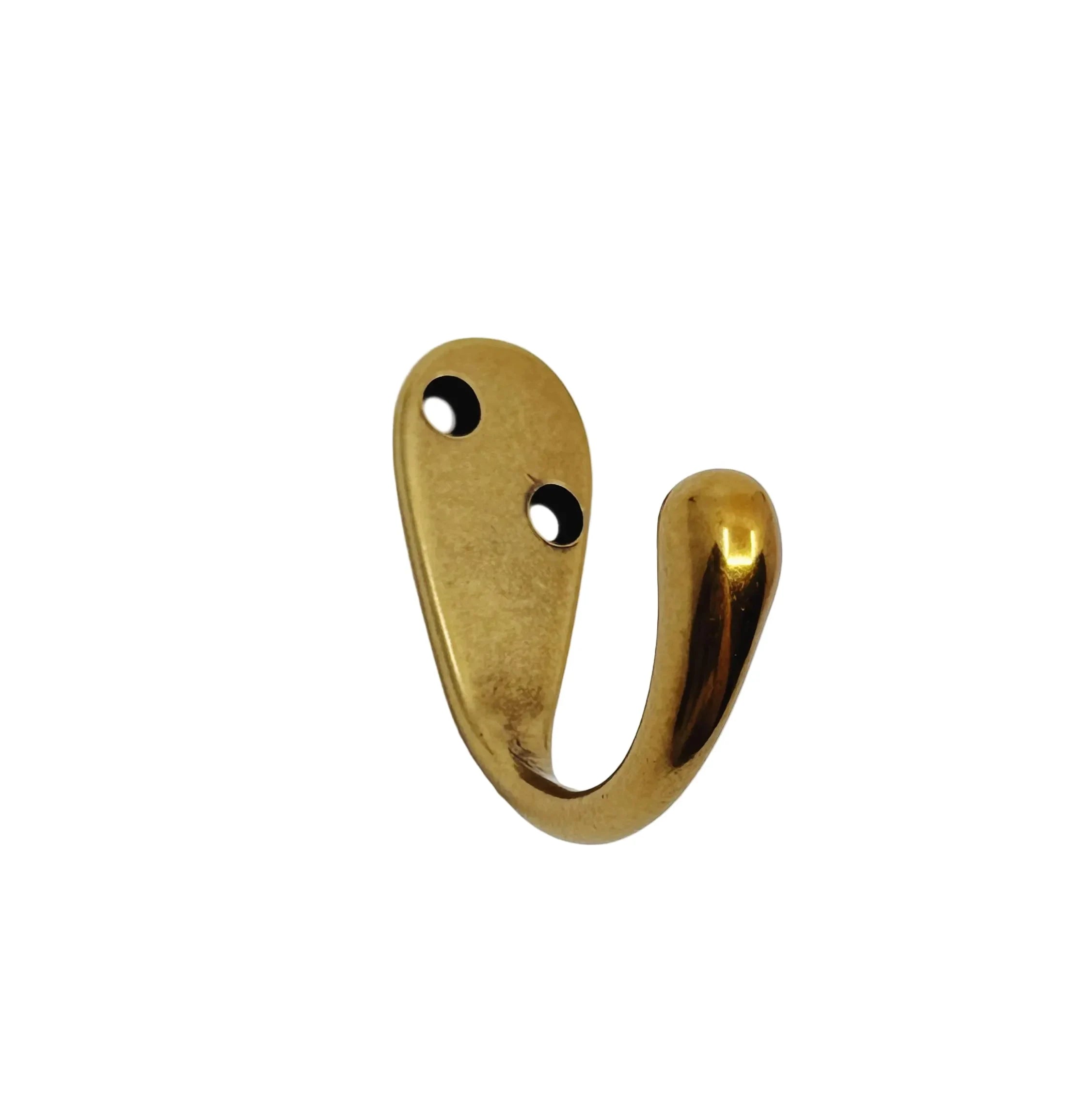 Antique Brass "Capri" Single Modern Wall Hat and Coat Hook