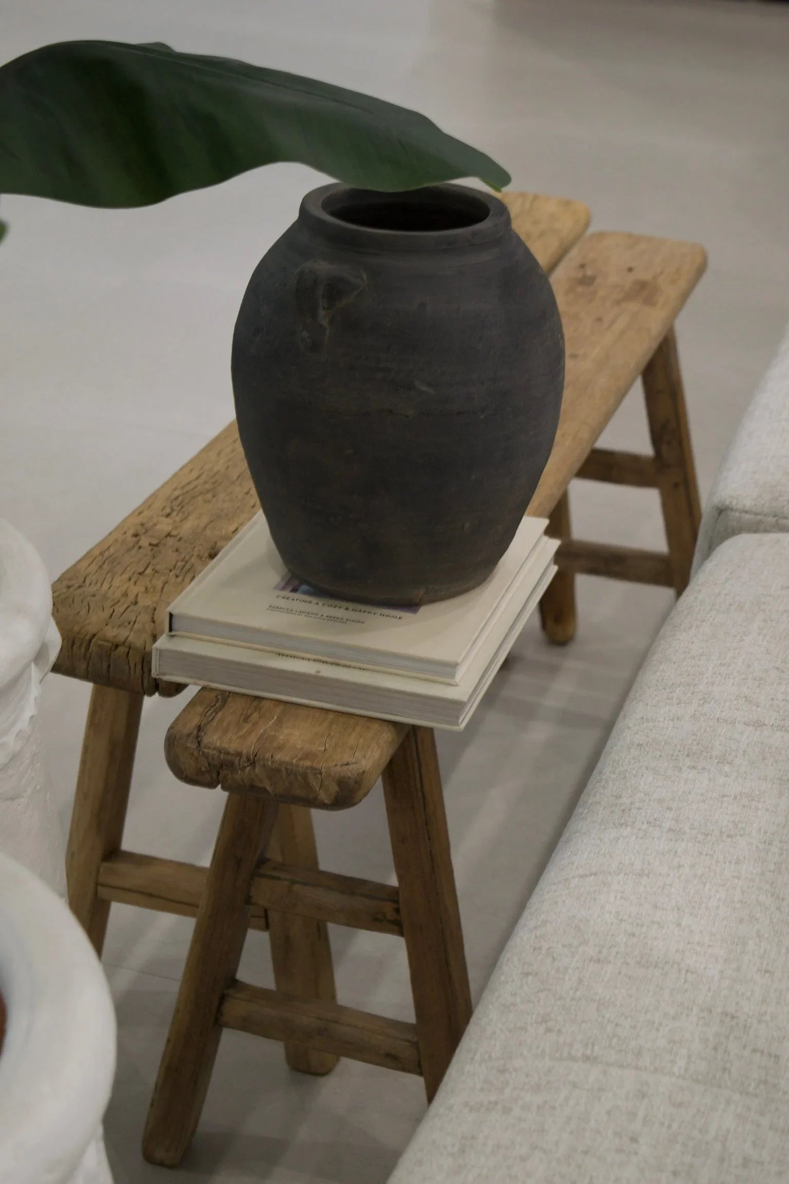 Skinny Elm Wood Bench - The Mayfair Hall