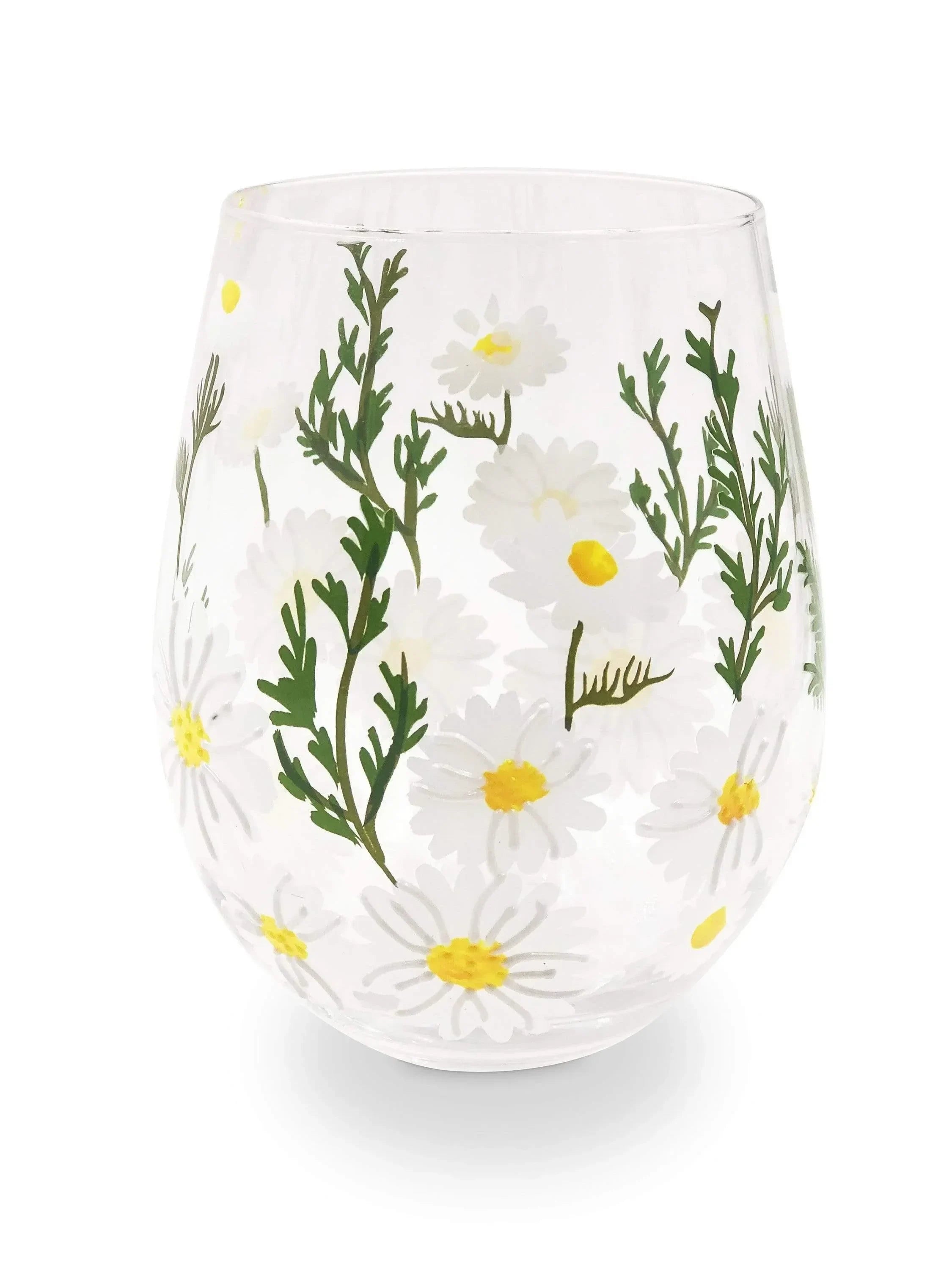 Daisy Painted Stemless Glasses - Thumbnail 3