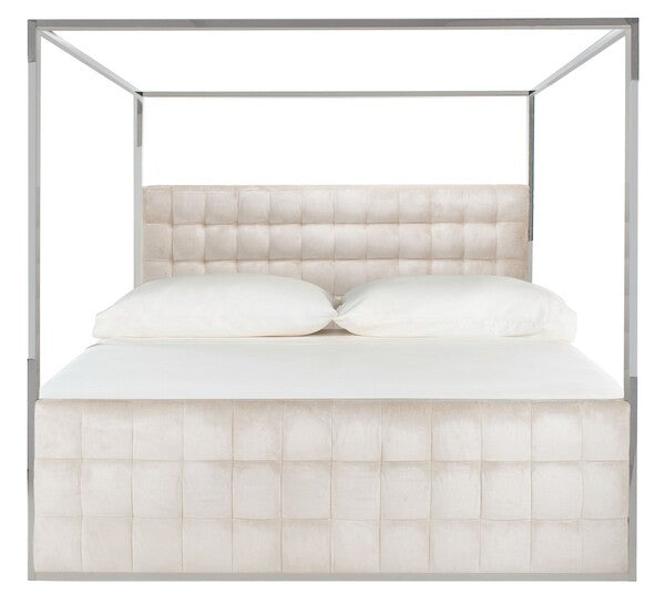 Alecxi Velvet King Canopy Bed - The Mayfair Hall