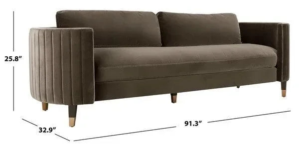 Winford Velvet Sofa in Giotto Mouse - The Mayfair Hall