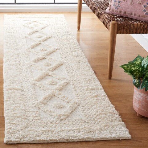 Kenya Moroccan Wool Rug in Ivory
