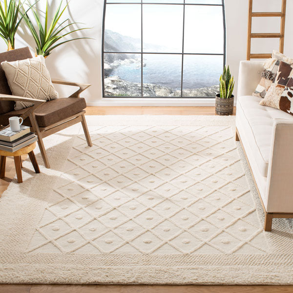 Kenya Moroccan Wool Rug in Ivory