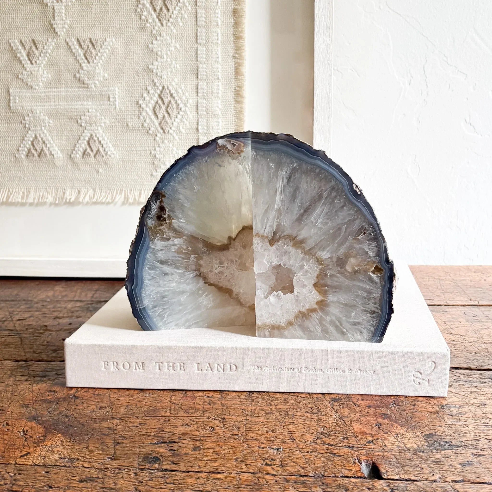 Large Agate Druzy Bookend Pair - The Mayfair Hall