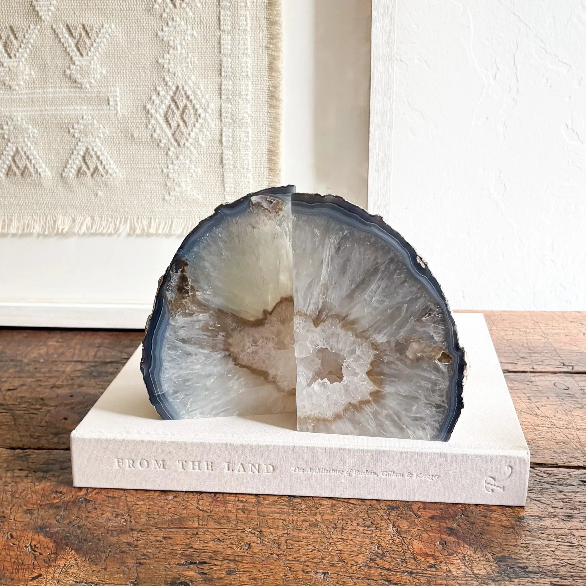 Large Agate Druzy Bookend Pair - The Mayfair Hall