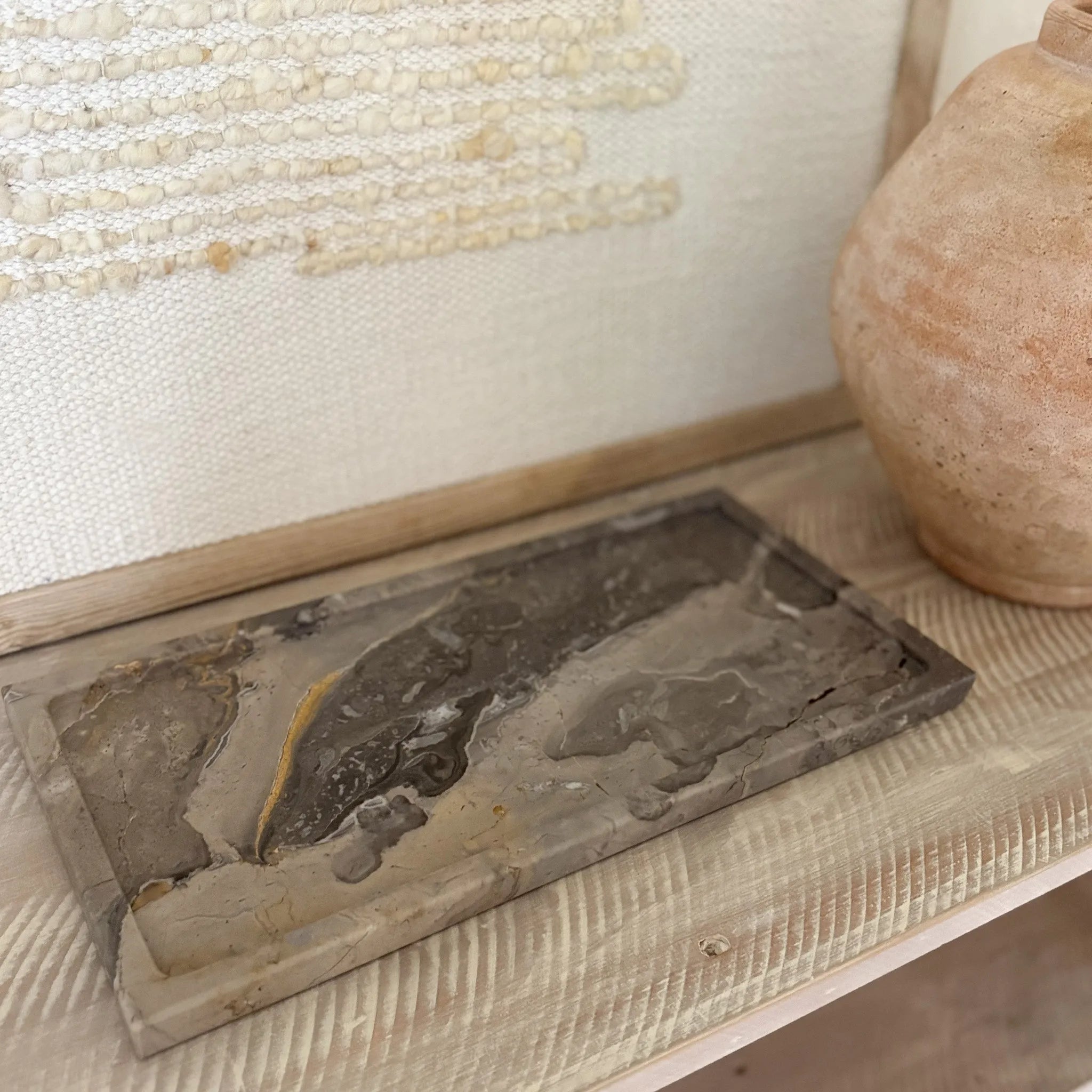 Large Cappuccino Marble Tray