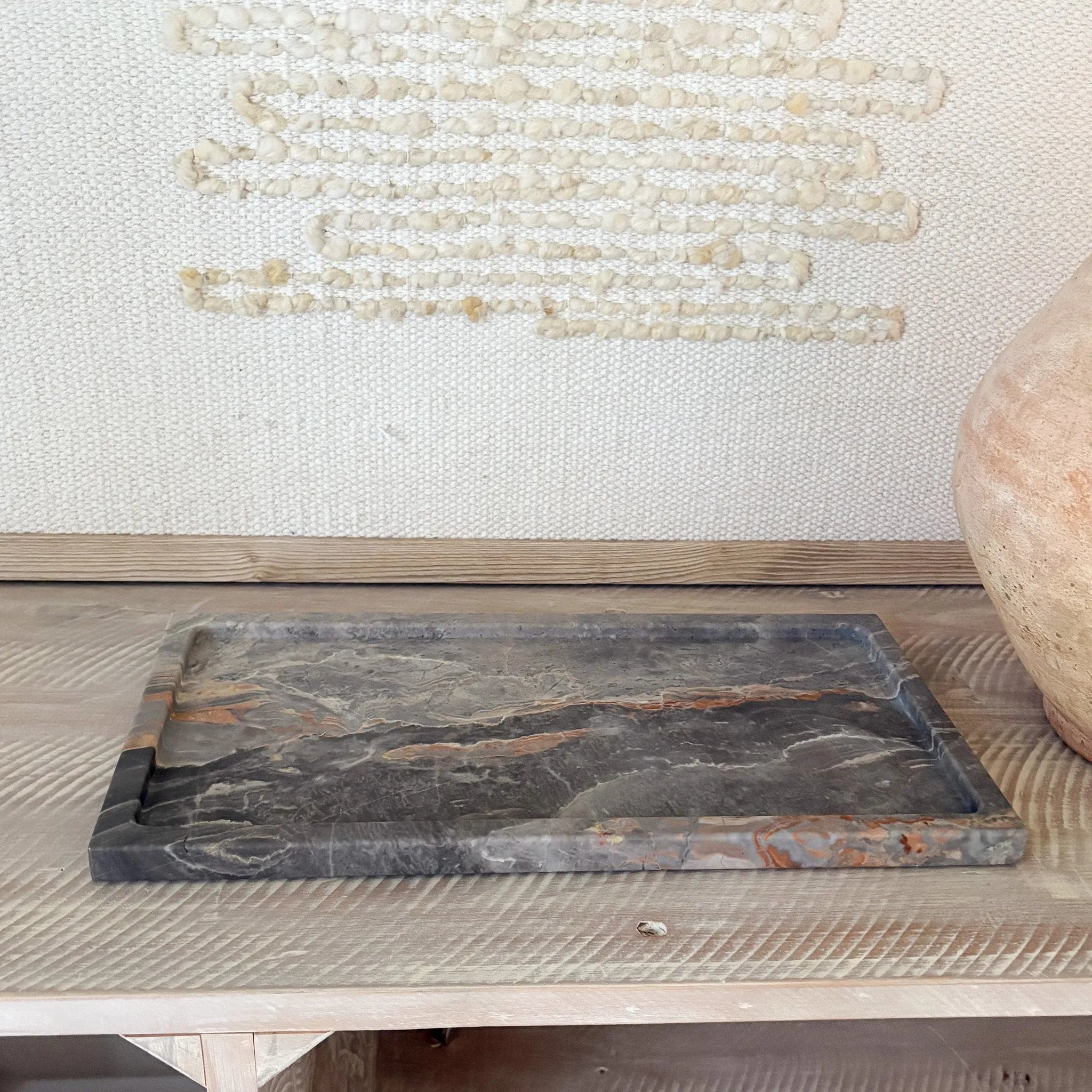 Large Cappuccino Marble Tray
