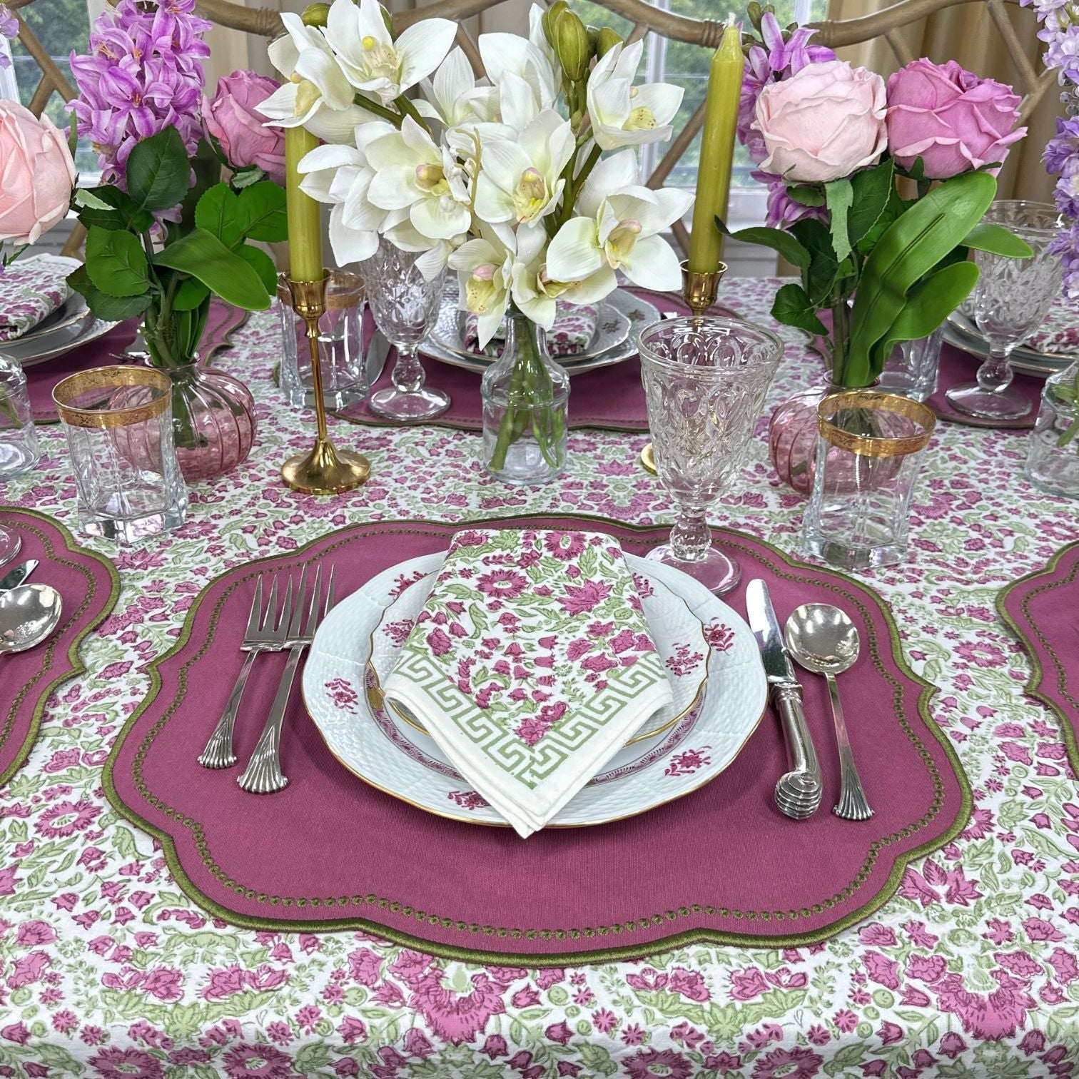 Larkspur & Bramble: Plum and Sage - Tablecloth
