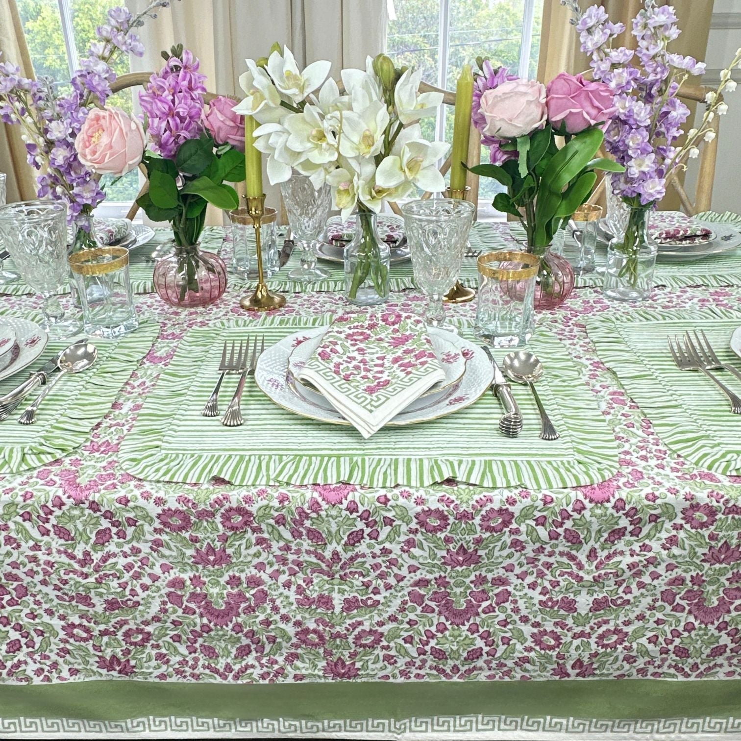 Larkspur & Bramble: Plum and Sage - Tablecloth