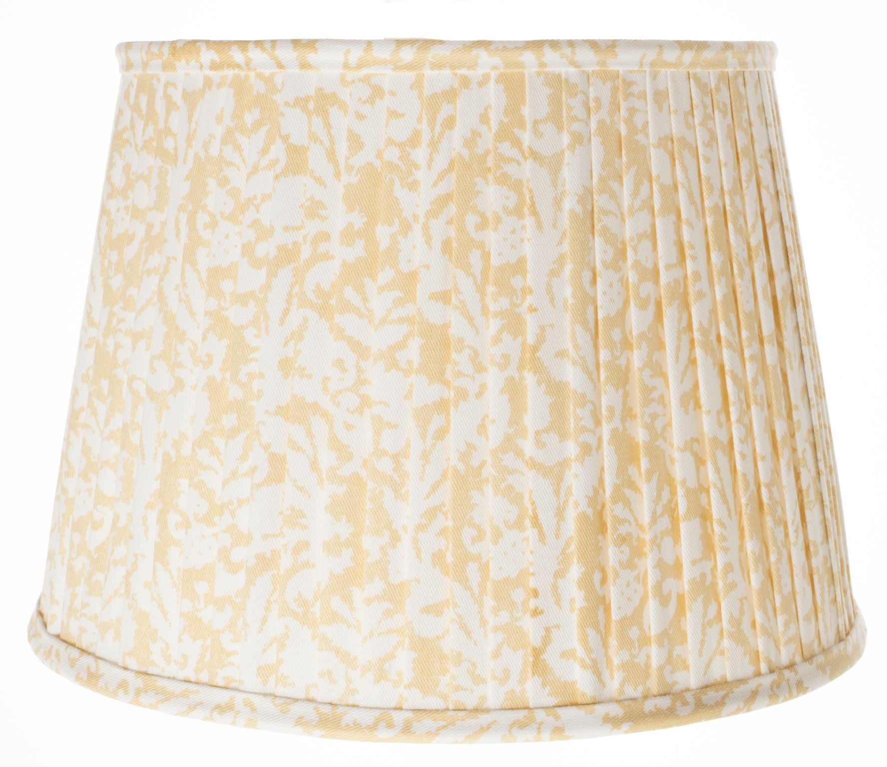 Stunning new pleated soft yellow floral/coral lampshade - The Mayfair Hall