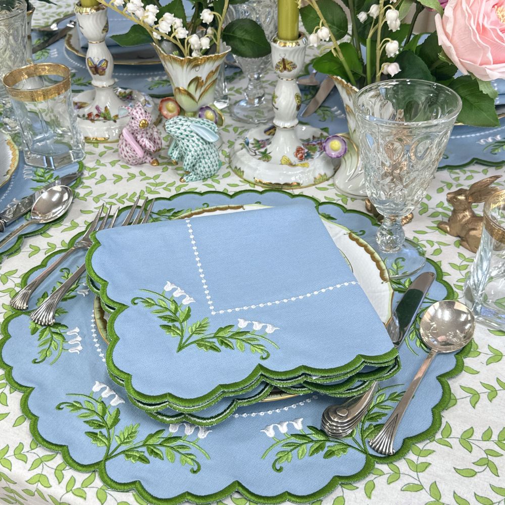 Tilly Napkin - Lily of the Valley (Set of 4)
