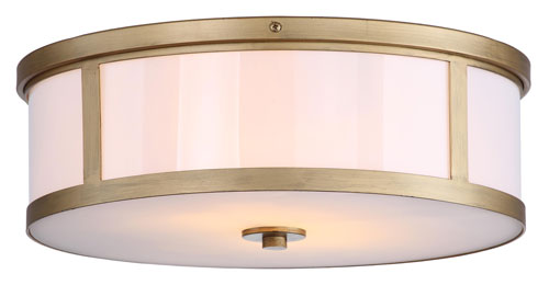Avery Antique Gold Ceiling Drum Light - The Mayfair Hall