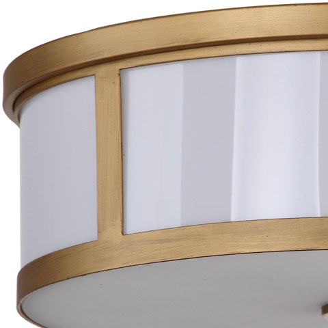 Avery Antique Gold Ceiling Drum Light - The Mayfair Hall
