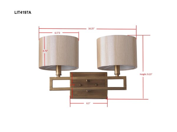 Catena Steel Wall Sconce in Antique Gold