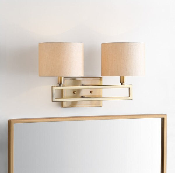 Catena Steel Wall Sconce in Antique Gold