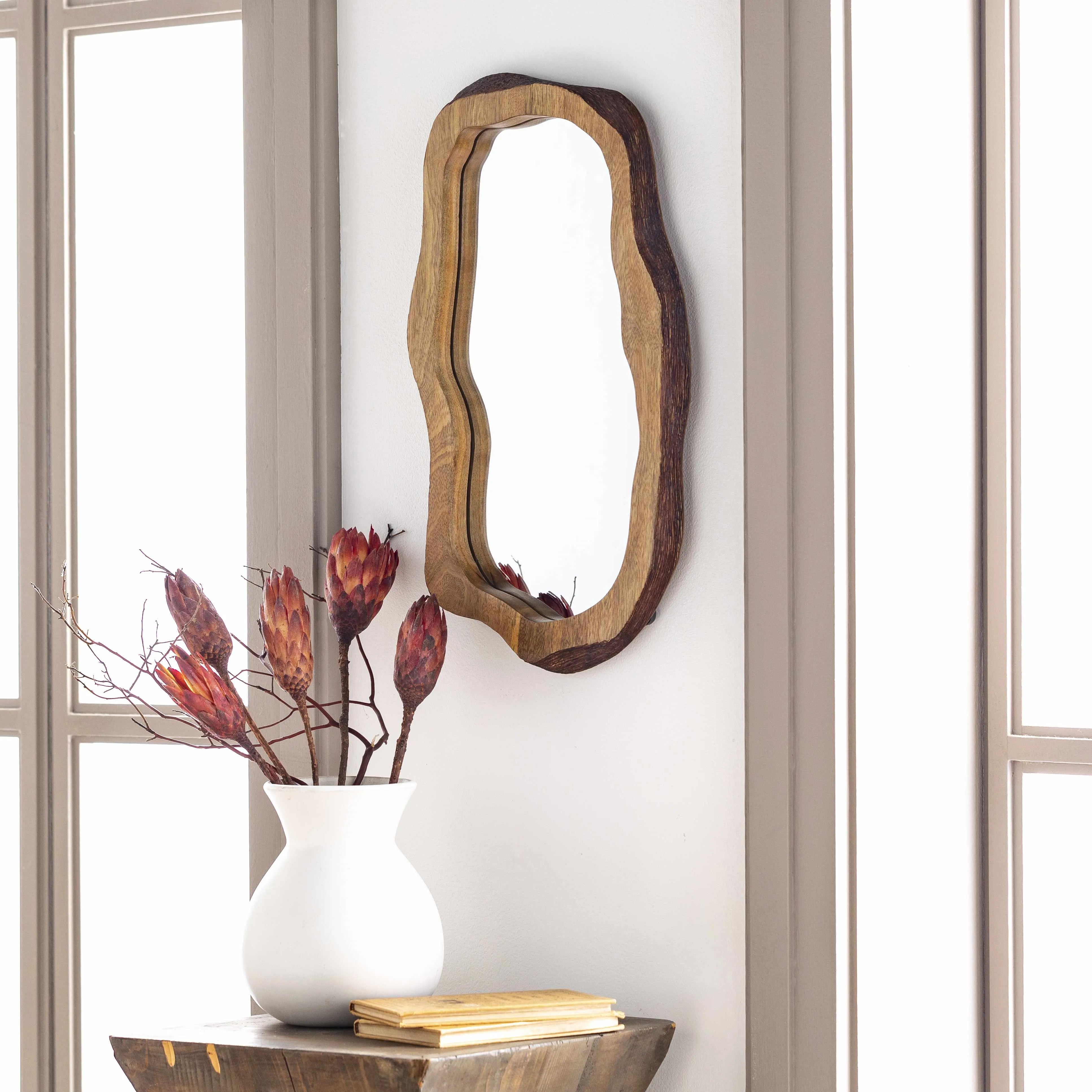 Louiseville Gold Frame Round Mirror
