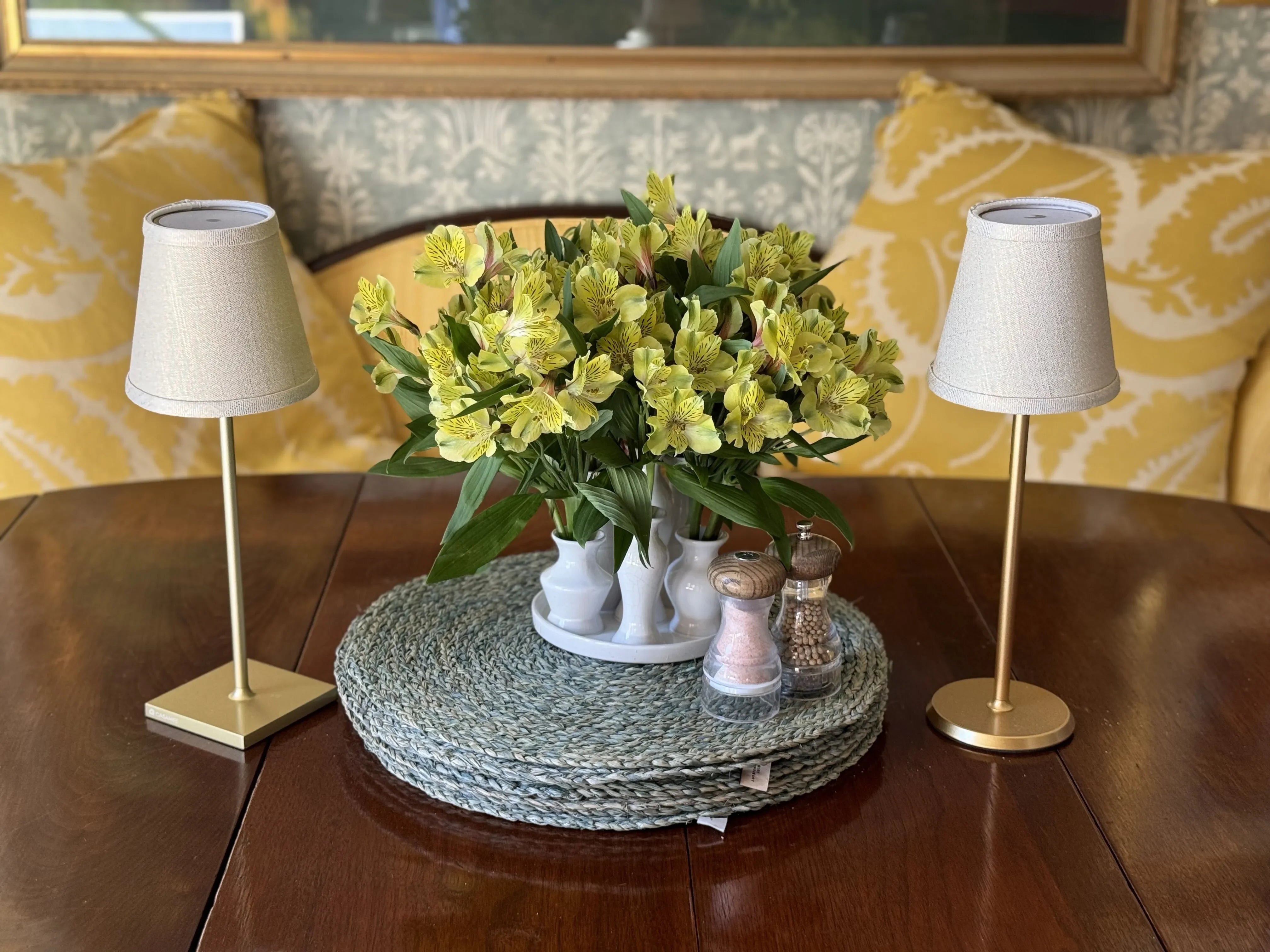 Small Linen Shade Cover in Gold - The Mayfair Hall