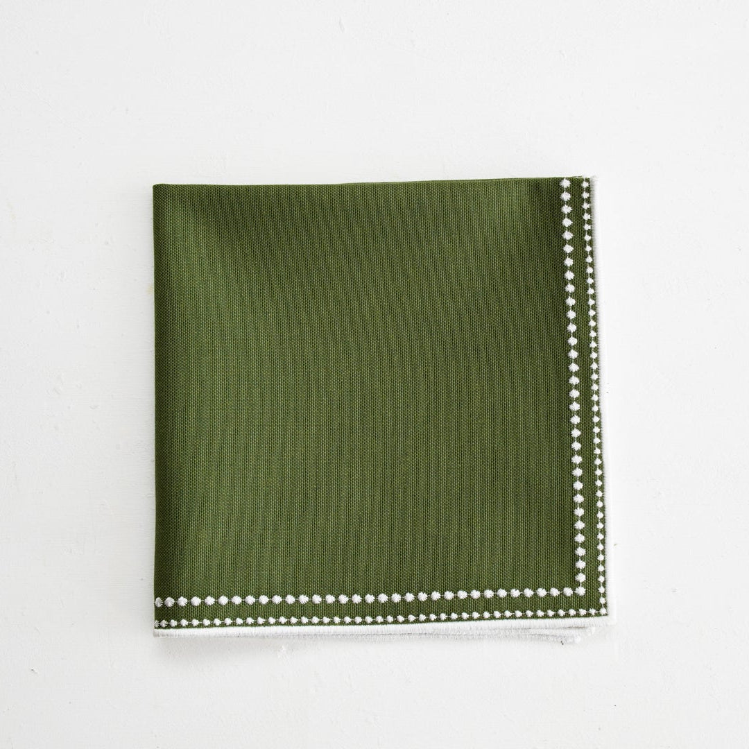 MIRELI GREEN RECTANGLE FABRIC PLACEMAT & NAPKIN SET