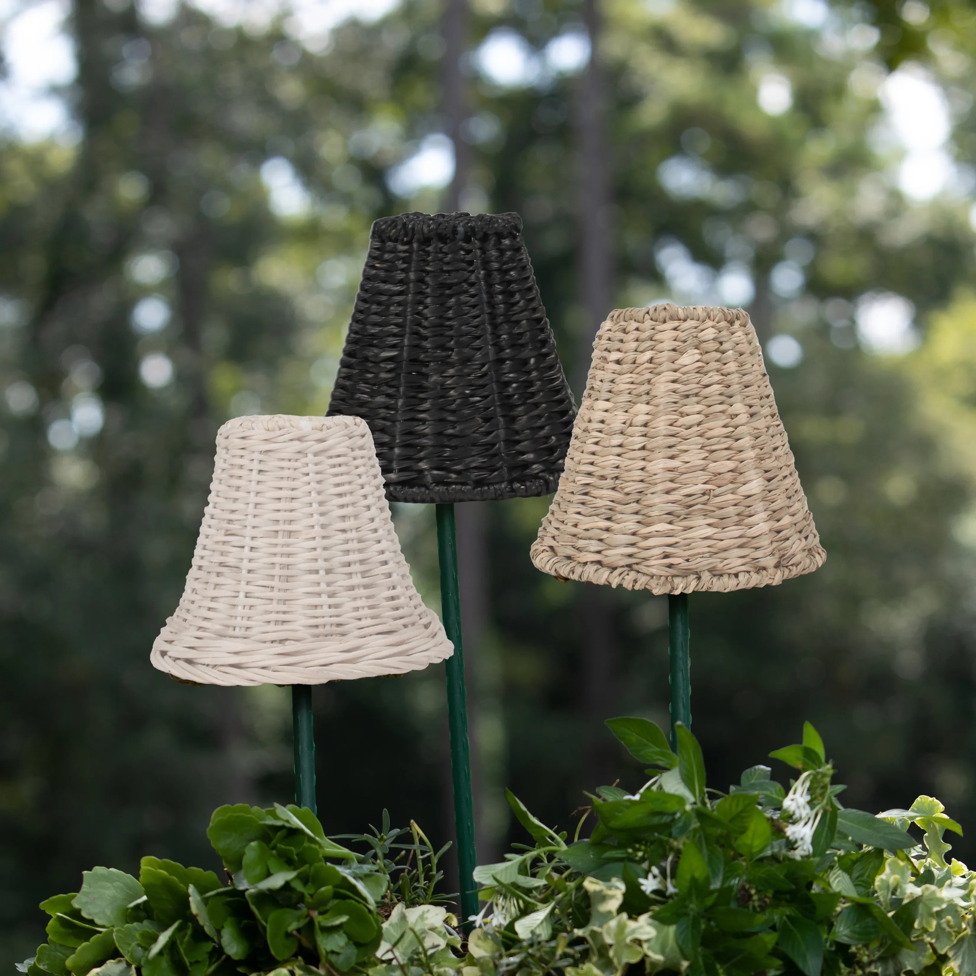 Petite Seagrass & Rattan Lampshades (Empire Base) - The Mayfair Hall