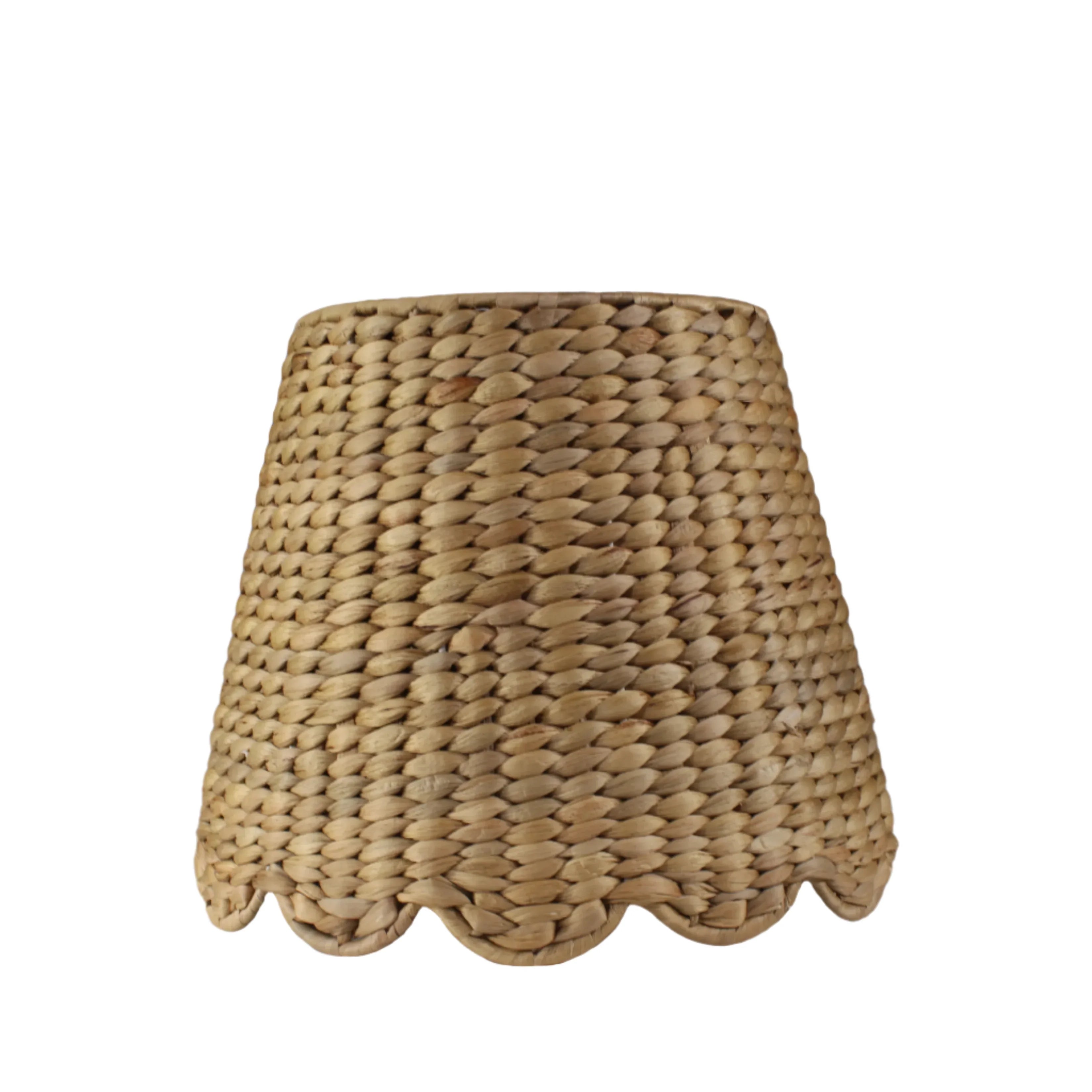 Water Hyacinth Shade Cover (Scalloped in Natural) - The Mayfair Hall
