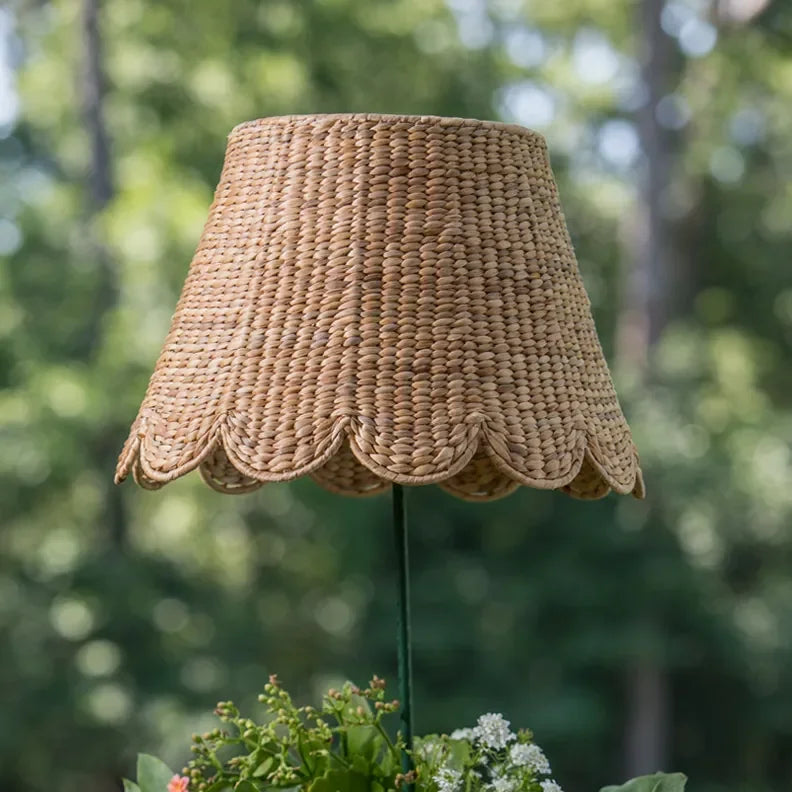 Water Hyacinth Lampshades (Scalloped in Natural) - The Mayfair Hall