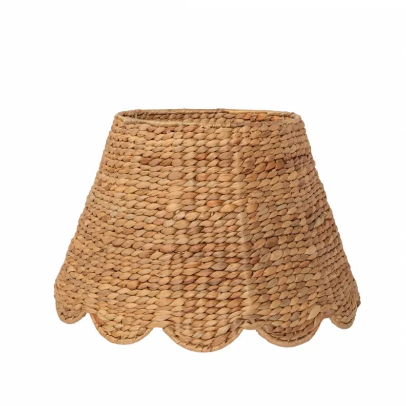 Water Hyacinth Lampshades (Scalloped in Natural) - The Mayfair Hall