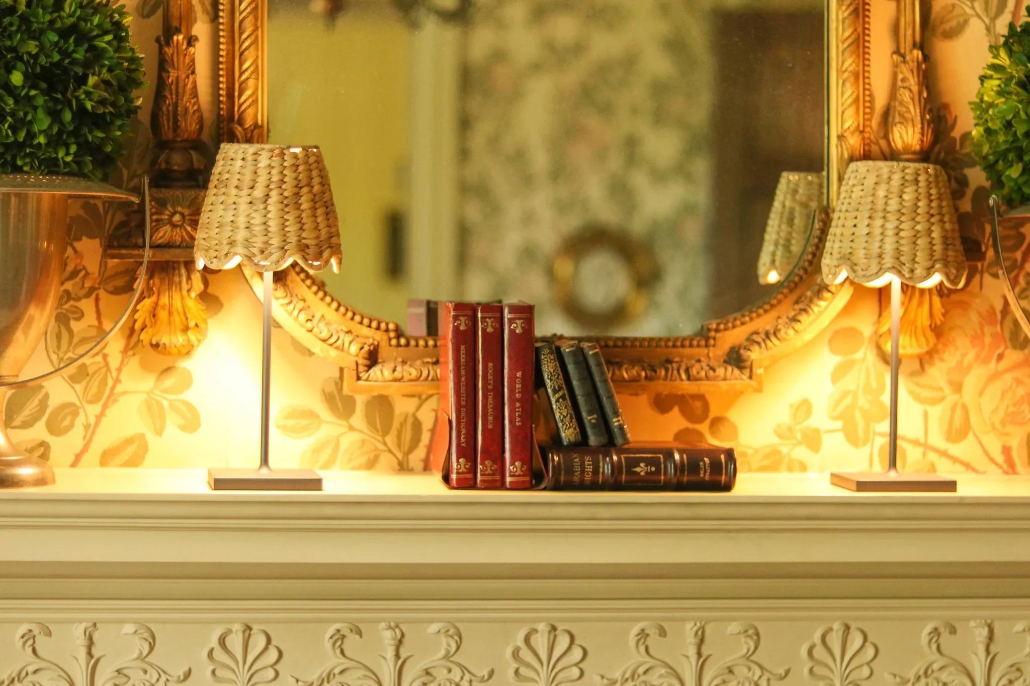 Water Hyacinth Shade Cover (Scalloped in Natural) - The Mayfair Hall