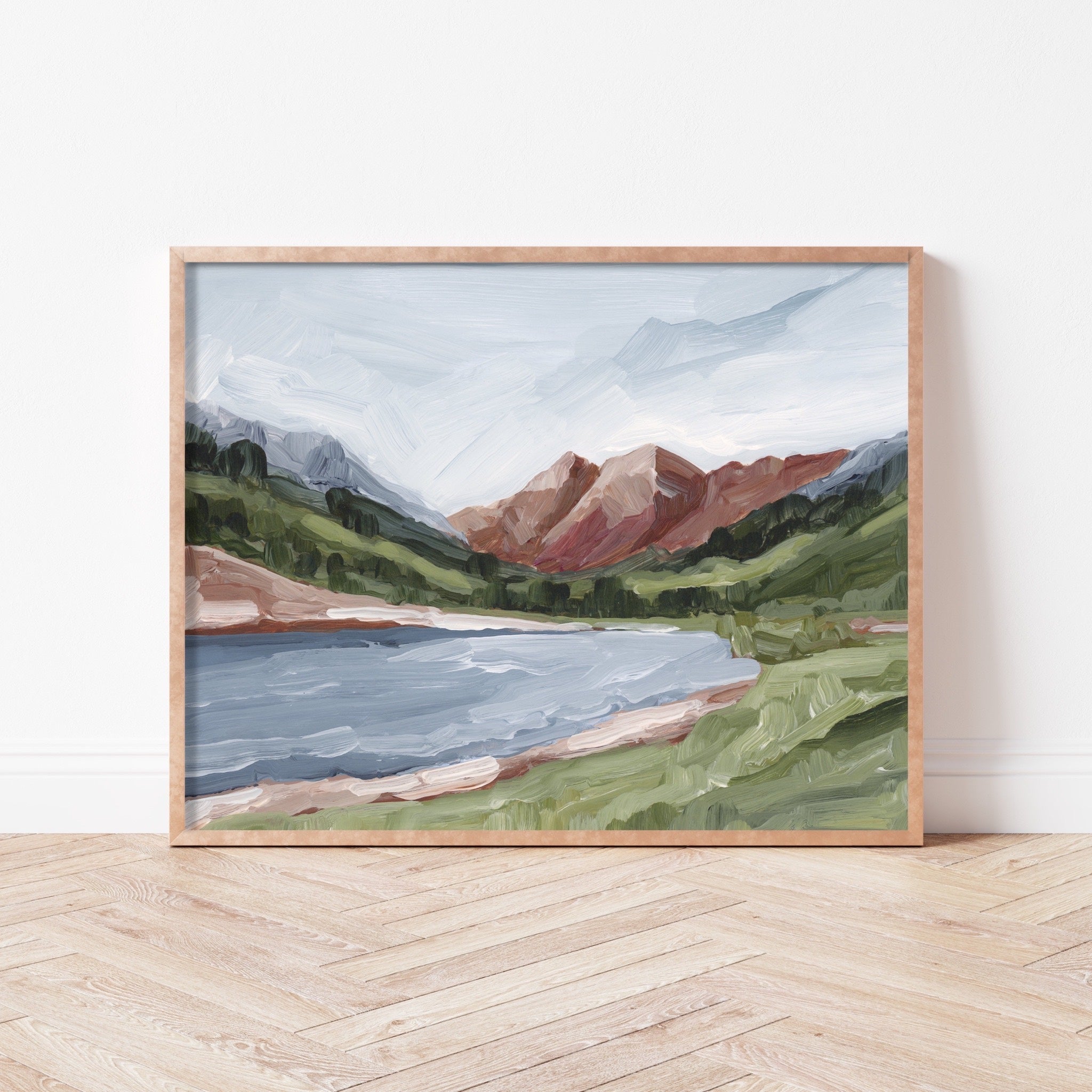 "Maroon and Blue" Art Print