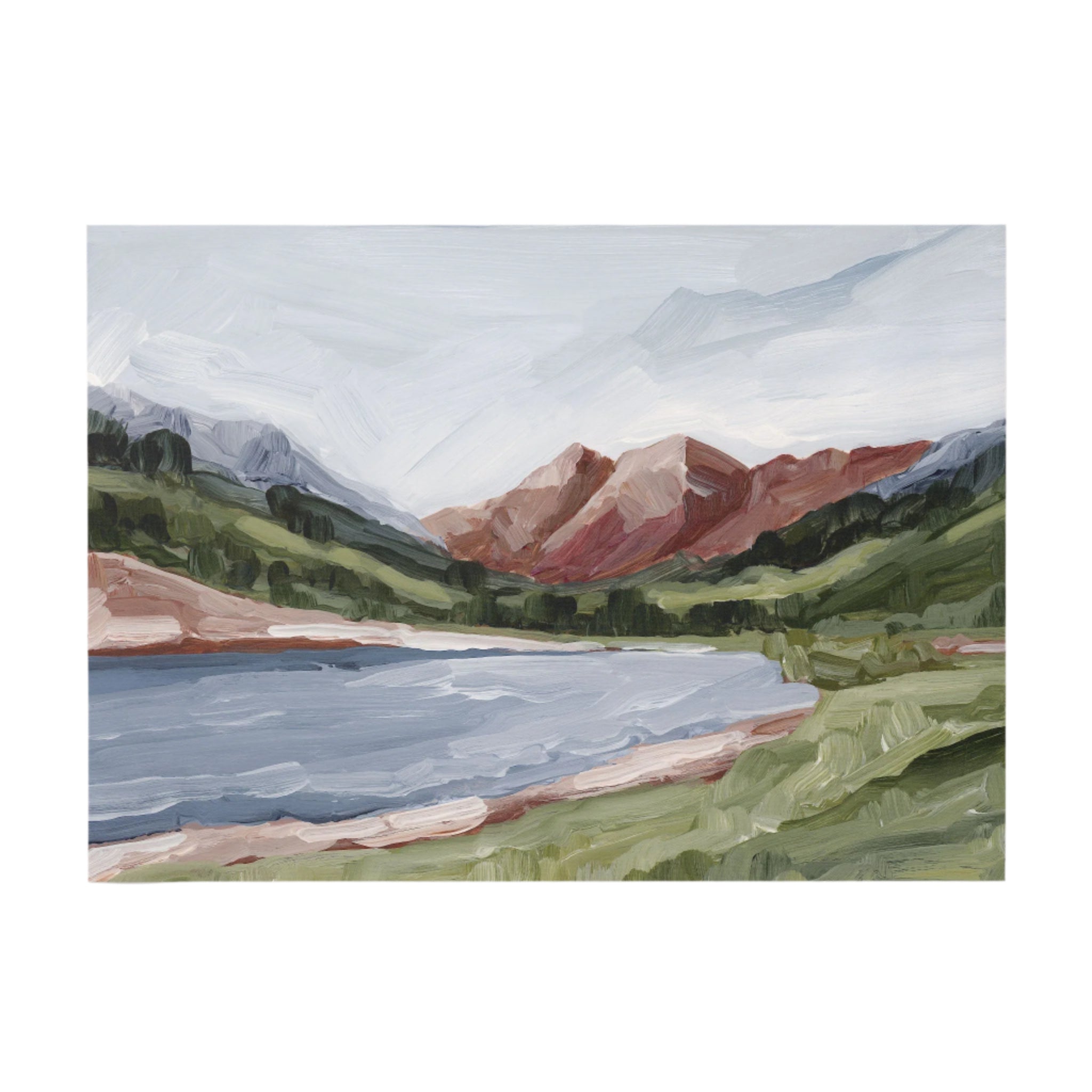 "Maroon and Blue" Art Print