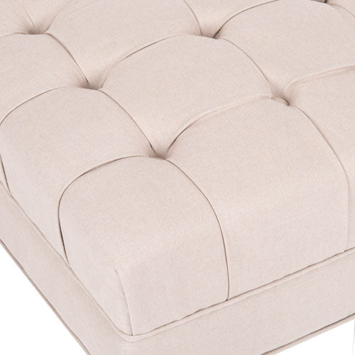 Clark Cocktail Tufted Ottoman in Taupe